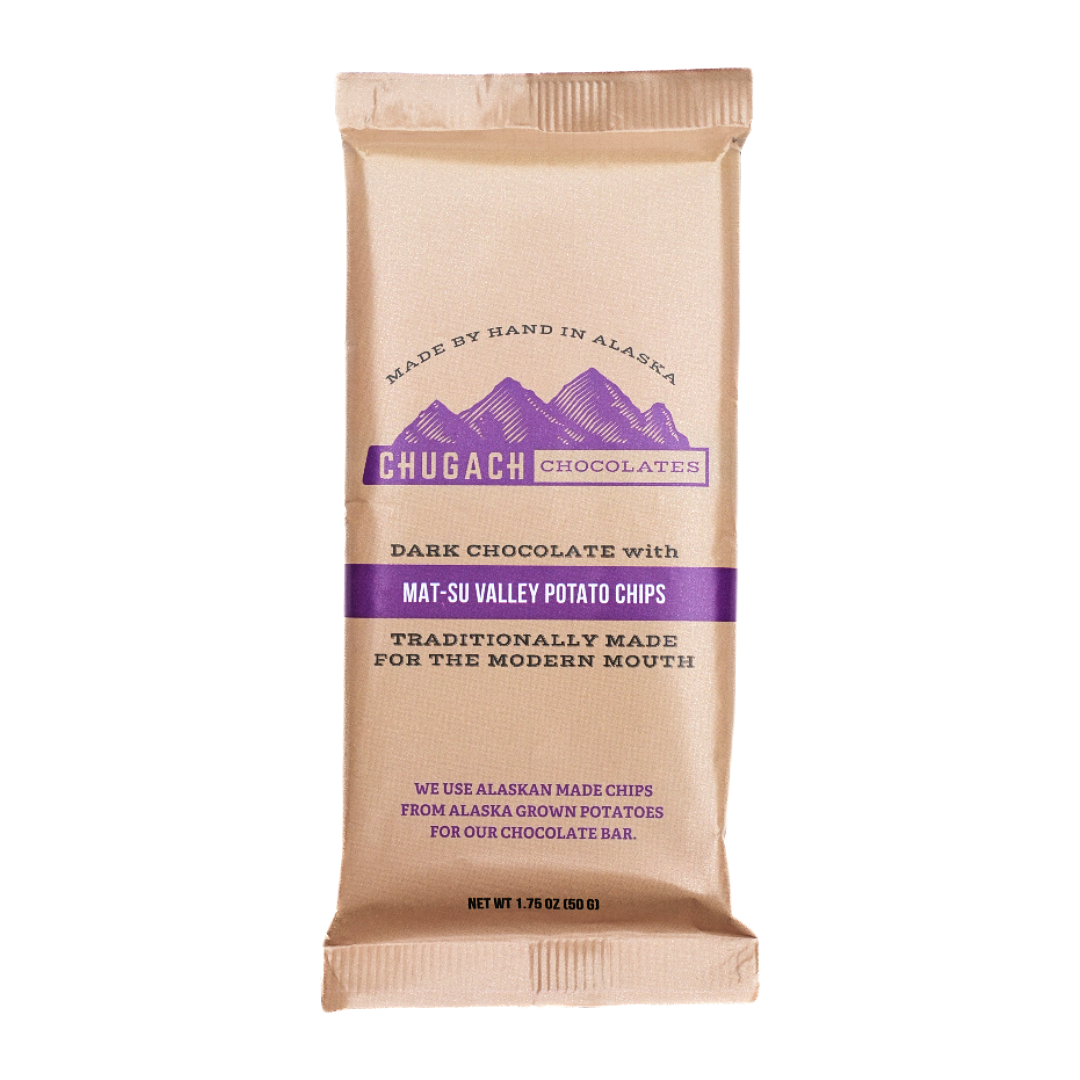 Dark Chocolate with Mat-Su Valley Potato Chips – Chugach